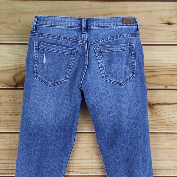 Crafted by Lee Boyfriend Jeans Distressed Womens Size 6 Blue Medium Wash Denim - Picture 3 of 8